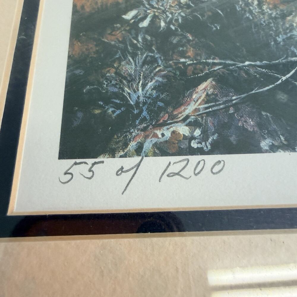 California Quail Painting by Edward Newbold Signed 55 of 1500 12 X 15.5 Frame - Picture 4 of 9